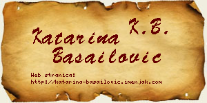 Katarina Basailović vizit kartica